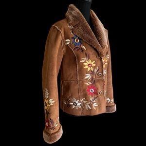 Lucee&Ethel Embroidered Faux Suede Jacket